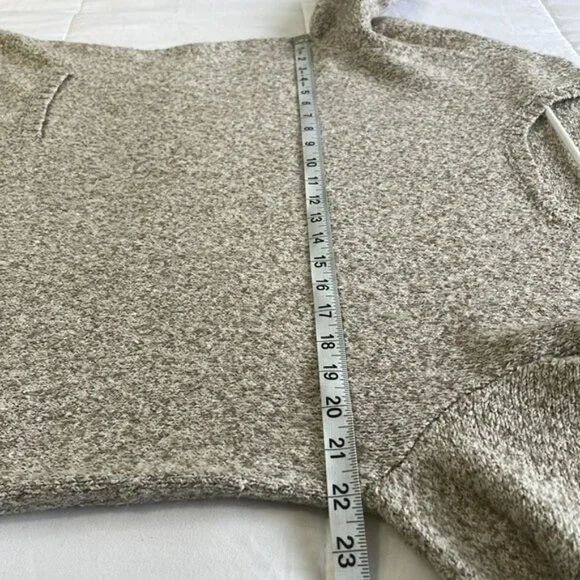 J. Jill Sweater with Pockets, Split High Low Hem, Beige / Tan, Large - Picture 8 of 9